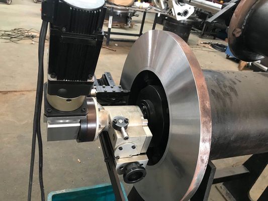 Water Line Sealing Beveling Flange Facer Machine Intermittent Cutting