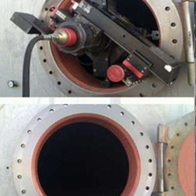 42r/Min 50mm Mounted Flange Facing Machine Symmetrical Plate Structure